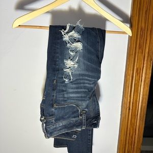 American eagle super stretch ripped skinny jeans